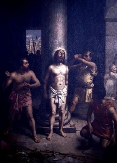 Oscar Pereira da Silva Flagellation of Christ oil painting picture